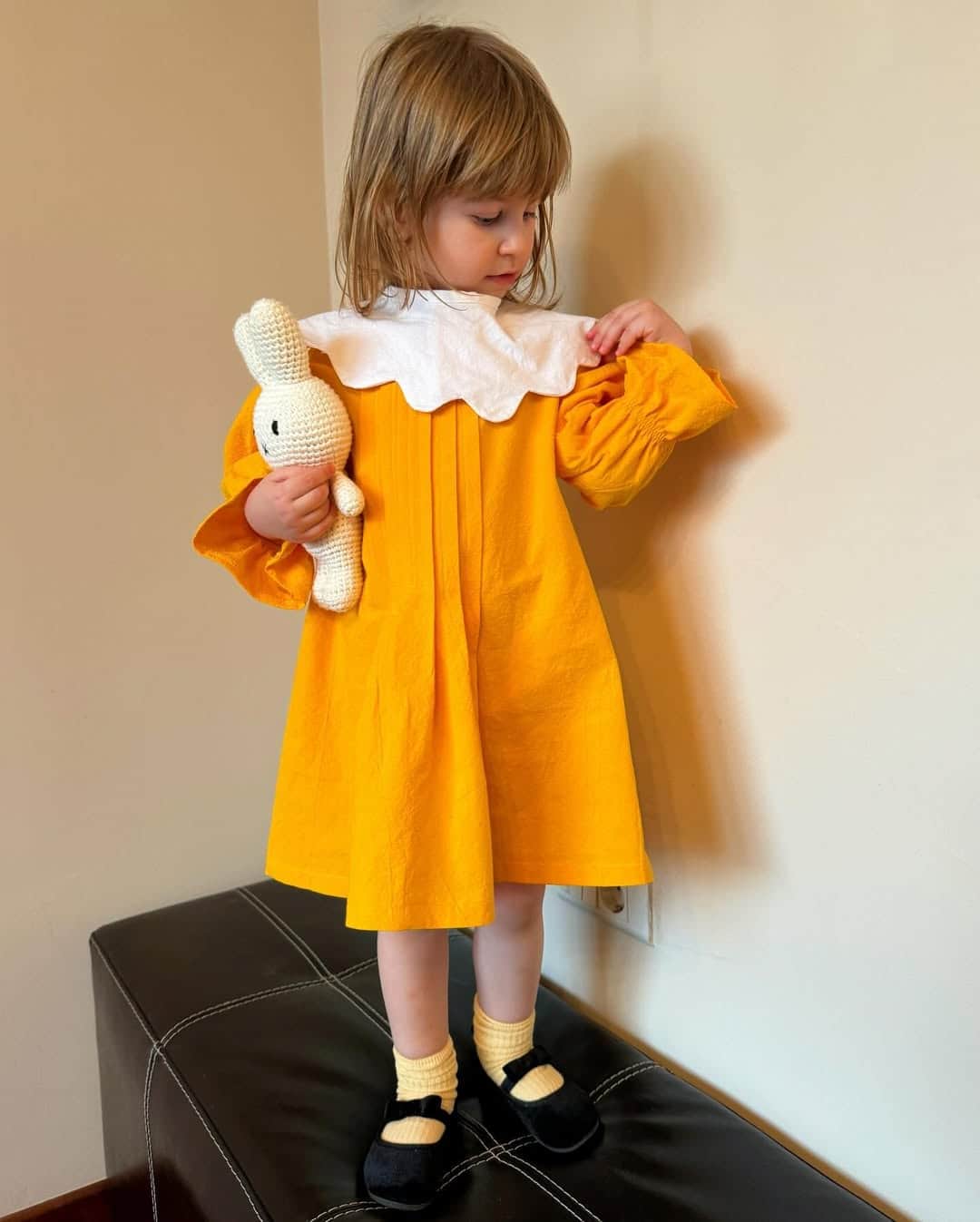 Rochiță din muselină cu guler maxi – Sunny Petal imagine 3